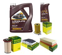 MANN Controllo Set 6L MANNOL LONGLIFE 504/507 5W-30 Per VW Golf VI 5K1 2.0