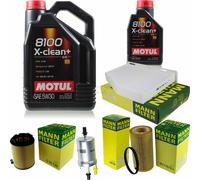 Mann - Controllo Set 6L Motul 5W-30 8100 x-Pulire + per di Audi A3 2.0