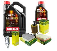 MANN Controllo Set 6L MOTUL 8100 X-CESS 5W-40 Per Audi TT 3.2 V6 Quattro A3