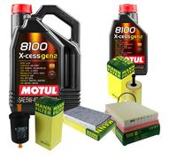 MANN Controllo Set 6L MOTUL 8100 X-CESS 5W-40 Per Peugeot 307 1.6 16V 2.0