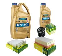 MANN Controllo Set 6L RAVENOL FDS 5W-30 per Renault Clio III 2.0 16V