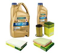 Mann Controllo Set 6L Ravenol Hls 5W-30 per Opel Astra H 1.4 1.6 1.8