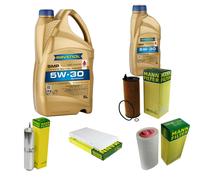 MANN Controllo Set 6L RAVENOL SMP 5W-30 per BMW 5 Touring E61 520d E60