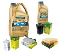 MANN Controllo Set 6L RAVENOL SSL 0W-40 per VW Golf IV Cabriolet 2.0