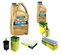 MANN Controllo Set 6L RAVENOL Turbo VST 5W-40 per Peugeot 307 1.6 16V