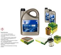 Mann Controllo Set 7 L GM olio motore dexos2 5W-30 per Opel Astra H Caravan 1.7