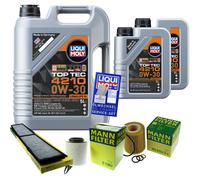 Mann Controllo Set 7 L Liqui Moly Top Tec 4210 0W-30 per BMW 1er 116i
