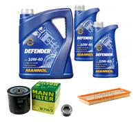 MANN Controllo Set 7 L MANNOL Defender 10W-40 Per Fiat Punto Cabriolet 90