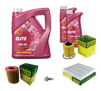 MANN Controllo Set 7 L MANNOL Elite 5W-40 Per Alfa Romeo Spider 939 2.2 JTS