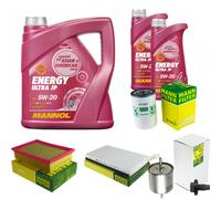 MANN Controllo Set 7 L MANNOL Energy Ultra JP 5W-20 Per Mazda Tribute EP 2.0