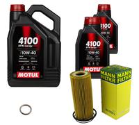 MANN Controllo Set 7 L MOTUL 4100 SYN-ERGY SPEC 10W40 Per Audi A6 2.4 3.2