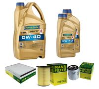 MANN Controllo Set 7 L RAVENOL SSL 0W-40 per Ford Focus III
