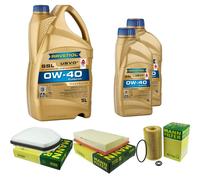 MANN Controllo Set 7 L RAVENOL SSL 0W-40 per Mercedes C-Klasse W202 S202
