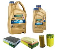 MANN Controllo Set 7 L RAVENOL SSL 0W-40 per VW Touareg 3.0 V6 TSI Hybrid
