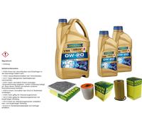 MANN Controllo Set 7 L RAVENOL VSE 0W-20 per Audi A6 Avant 3.0 TDI quattro