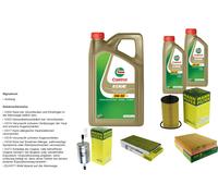 Mann Controllo Set 7L castrol edge 5W-30 C3 per Opel Vectra C.