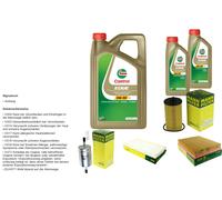 Mann Controllo Set 7L castrol edge 5W-30 C3 per Opel Vectra C Camper