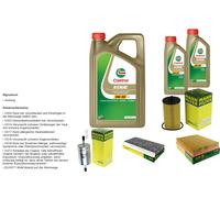 Mann Controllo Set 7L castrol edge 5W-30 C3 per Opel Vectra C Roulette