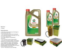 Mann Controllo Set 7L castrol edge 5W-30 C3 per Opel Vivaro Cassa 2.5