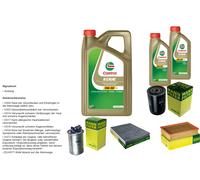 Mann Controllo Set 7L castrol edge 5W-30 C3 per Seat Cordoba 1.9 di Td Ibiza