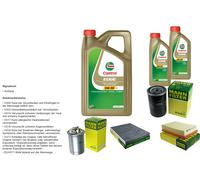 Mann Controllo Set 7L castrol edge 5W-30 C3 per Seat Cordoba Pettine Vario 1.9