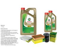 Mann Controllo Set 7L castrol edge 5W-30 C3 per Seat Cordoba Vario 1.9