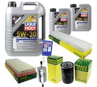 MANN Controllo Set 7L Liqui Moly 5W-30 per Jaguar X-Type 2.5 V6 AWD