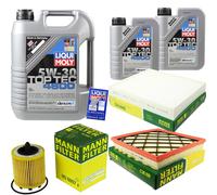 MANN Controllo Set 7L Liqui Moly Top Tec 4600 5W-30 per Opel Astra J GTC