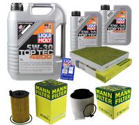 MANN Controllo Set 7L Liqui Moly Top Tec 5W-30 per Audi Q5 SQ5 TDI quattro
