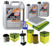 MANN Controllo Set 7L Liqui Moly Top Tec 5W-30 per Audi Q5 SQ5 TDI quattro