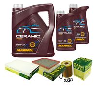 MANN Controllo Set 7L MANNOL Ceramic 5W-30 Per Opel Astra H Caravan 1.7 CDTi