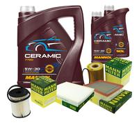 MANN Controllo Set 7L MANNOL Ceramic 5W-30 Per Opel Zafira B 1.7 CDTi