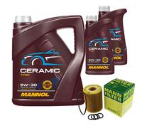 MANN Controllo Set 7L MANNOL Ceramic 5W-30 Per Opel Zafira B 1.7 CDTi Astra