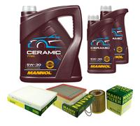 MANN Controllo Set 7L MANNOL Ceramic 5W-30 Per Opel Zafira B 1.9 CDTi