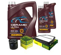 MANN Controllo Set 7L MANNOL Ceramic 5W-40 Per Opel Antara 2.4 Chevrolet