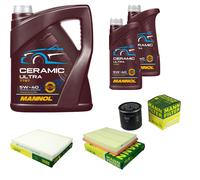 MANN Controllo Set 7L MANNOL Ceramic 5W-40 Per Opel Astra G CC 1.6 16V 2.0