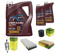 MANN Controllo Set 7L MANNOL Ceramic 5W-40 Per Opel Vectra B 1.6i 16V 1.8i