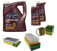 MANN Controllo Set 7L MANNOL Ceramic Pro 10W-40 Per Citroën C5 II Break RE_