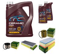 MANN Controllo Set 7L MANNOL Ceramic Pro 10W-40 Per Fiat Ulysse 179AX 2.0 D