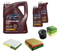 MANN Controllo Set 7L MANNOL Ceramic Pro 10W-40 Per Renault Koleos I HY_ 2.5