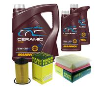 Mann Controllo Set 7L mannol Ceramica 5W-30 per Opel Corsa D 1.6 Turbo Dischi