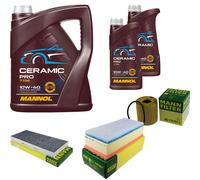 Mann Controllo Set 7L mannol Ceramica Pro 10W-40 per Fiat Ulysse 179AX 2.0 D