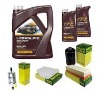 MANN Controllo Set 7L MANNOL LONGLIFE 504/507 5W-30 Per VW Golf VI 5K1 2.0