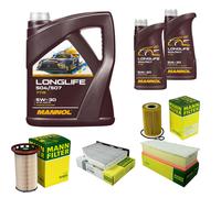 MANN Controllo Set 7L MANNOL LONGLIFE 504/507 5W-30 Per VW Golf VI 5K1 2.0