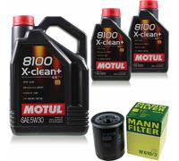 Mann Controllo Set 7L Motul 8100 x-Pulire+5W-30 per Fiat Panno Panda 1.1 1.2