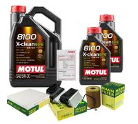 Mann Controllo Set 7L Motul 8100 x-Pulire Efe 5W-30 per la Mercedes