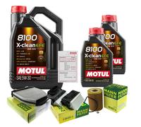 MANN Controllo set 7L MOTUL 8100 X-PULIRE EFE 5W-30 per Mercedes Classe E