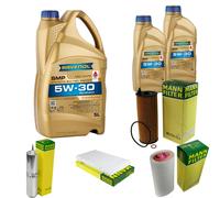 MANN Controllo Set 7L RAVENOL SMP 5W-30 per BMW 5er Touring E61 520d E60