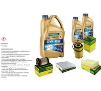 MANN Controllo Set 7L RAVENOL VSE 0W-20 per VW Passat 2.0 TDI Tiguan