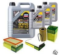 MANN Controllo Set 8 L LIQUI MOLY TOP TEC 4100 5W-40 Per Porsche 911 997